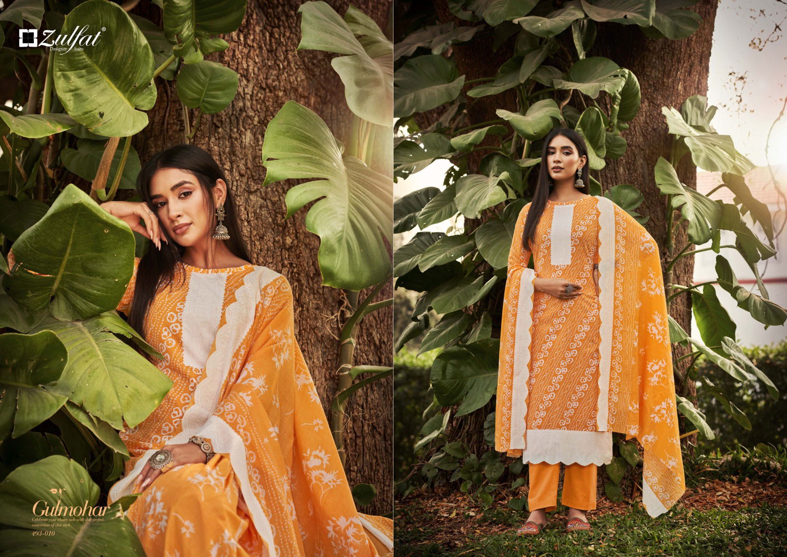 Gulmohar By Zulfat 001-010 Printed Cotton Dress Material Catalog